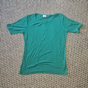 aqua green stretchy tshirt women's xl